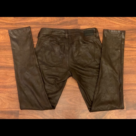 DESIGN LAB FAUX SUEDE SUPER SKINNY JEANS - Picture 3 of 4